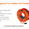 Professional flyer with orange cable reel on white background